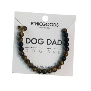 Dog Dad Bracelet by Ethic Goods - Beaded Bracelet with Morse Code Design